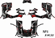 Наклейки №1 на Квадроцикл (комплект наклеек) AODES